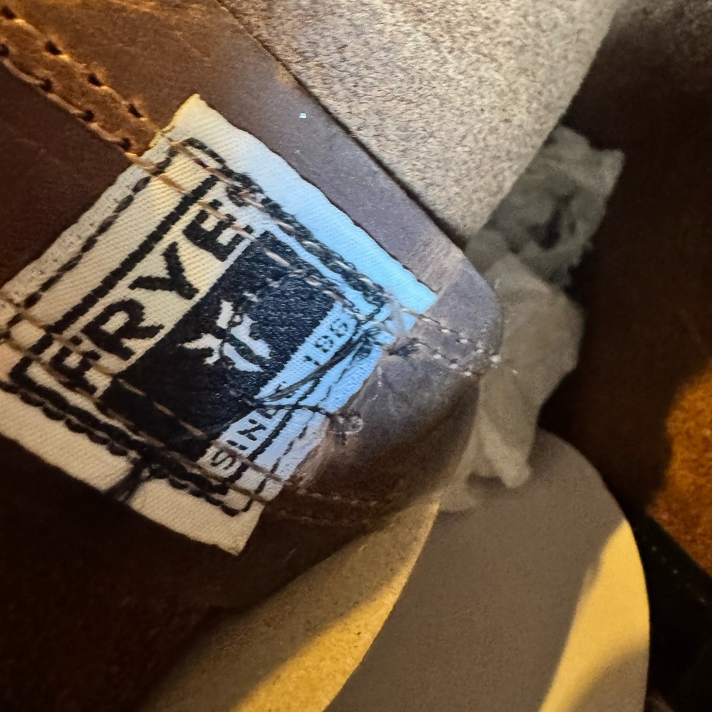 Frye Women’s Leather Harness Tall Boots in Smoke (Brown) | USA Made 🇺🇸 - Picture 13 of 16